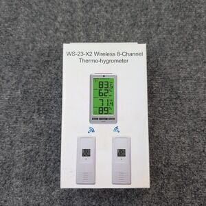 Ambient Weather WS-23-X2 Wireless Thermo Hygrometer 8‎ Channel Temp Monitor